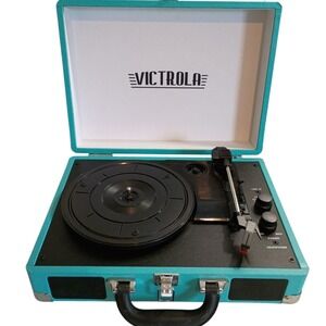 Victrola Journey Record Player Bluetooth 3-Speed Turntable Teal VSC-550BT